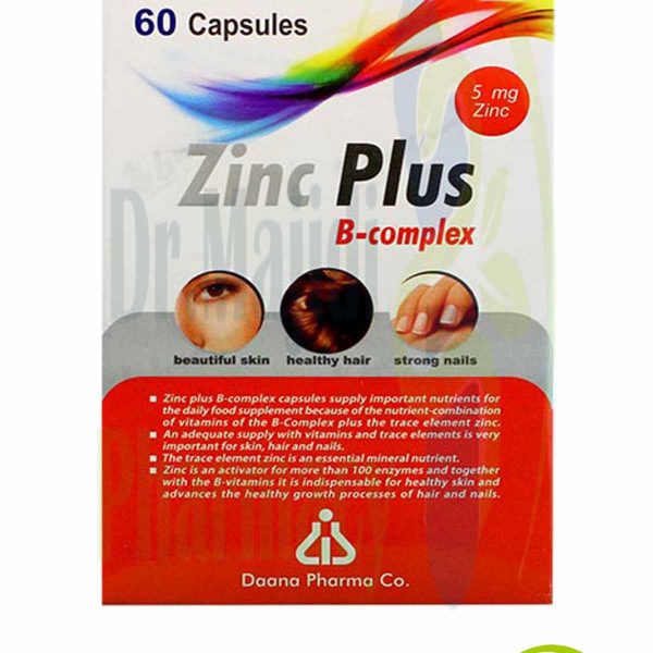 کپسول نرم ژلاتینی زینک پلاس ب کمپلکس 10 میلی گرمی دانا فارما 60 عددی
